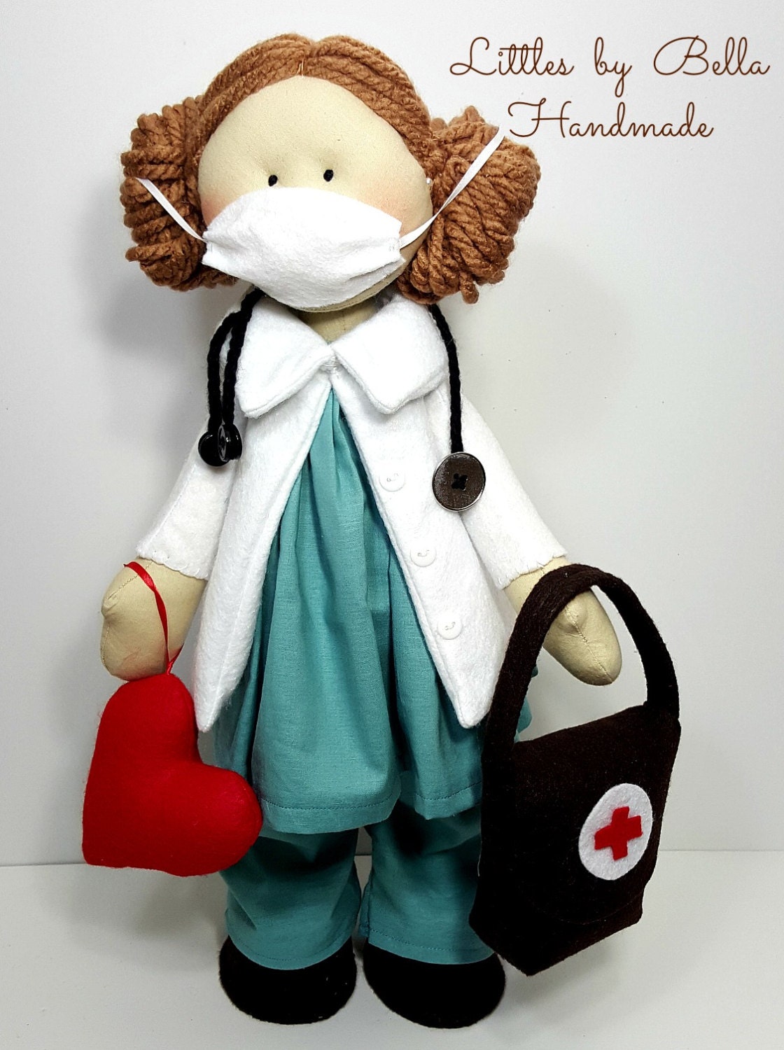 Medical doll doctor gift handmade doll doctor by littlesbyBella