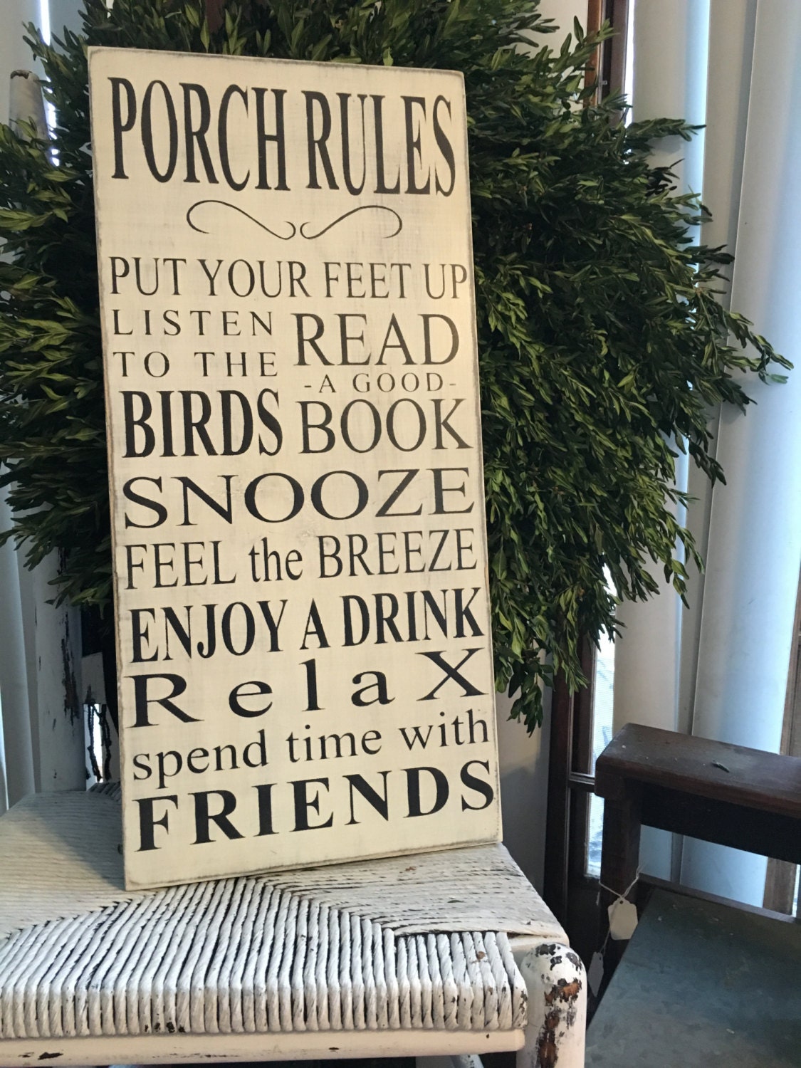 porch rules sign porch sign wood sign rules by SoulspeakandSawdust