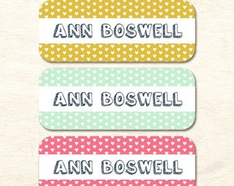 30 Name Stickers Watercolor Background by CustomStickerAndTag