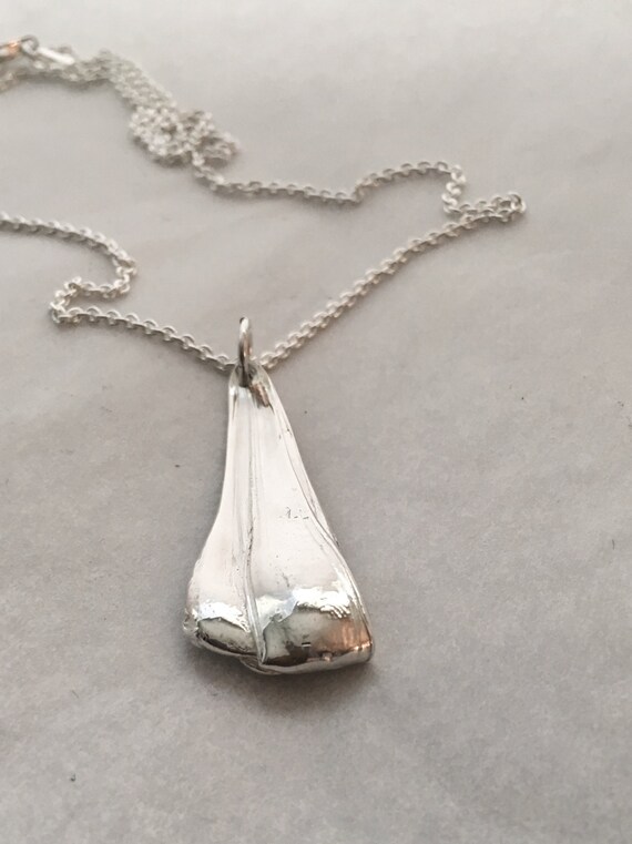 Sterling Silver Drop Necklace Silver Pendant Nature by Meliciap