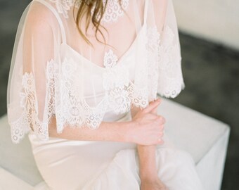 Bridal Cape, Bridal Capelet, Bridal Cover Up, Bridal Separates, Cape, Bridal Lace Capelet, Lace Cape, Wedding Cape