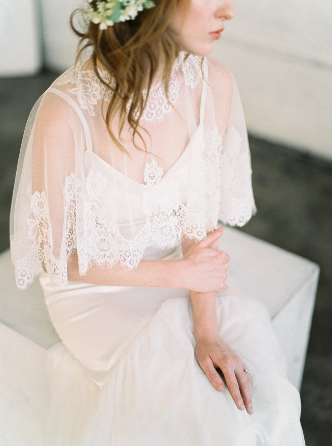 bridal cape cover up