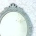 DECORATIVE VINTAGE MIRRORS For Sale Gray Blue Mirror 28"x22" Shabby Chic Nursery French Country Wall Mirror