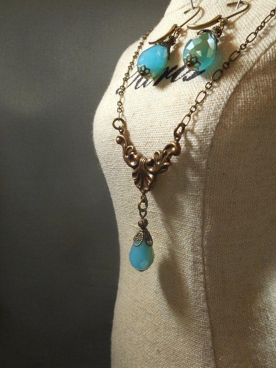 Lady Sybil Necklace Set Downton Abbey Jewelry by BohemeBijou