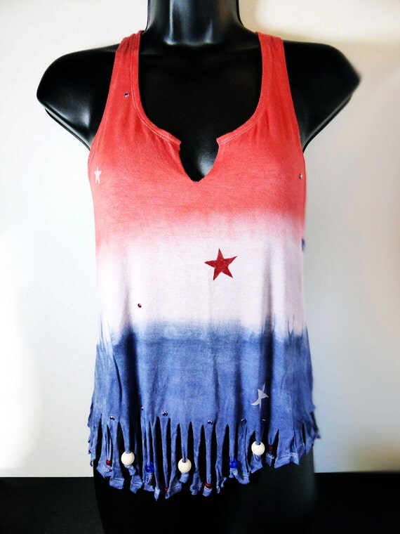 red tie dye tank top