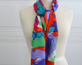 1980s Baar and Beards Abstract Scarf