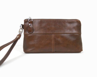 leather wristlet wallet