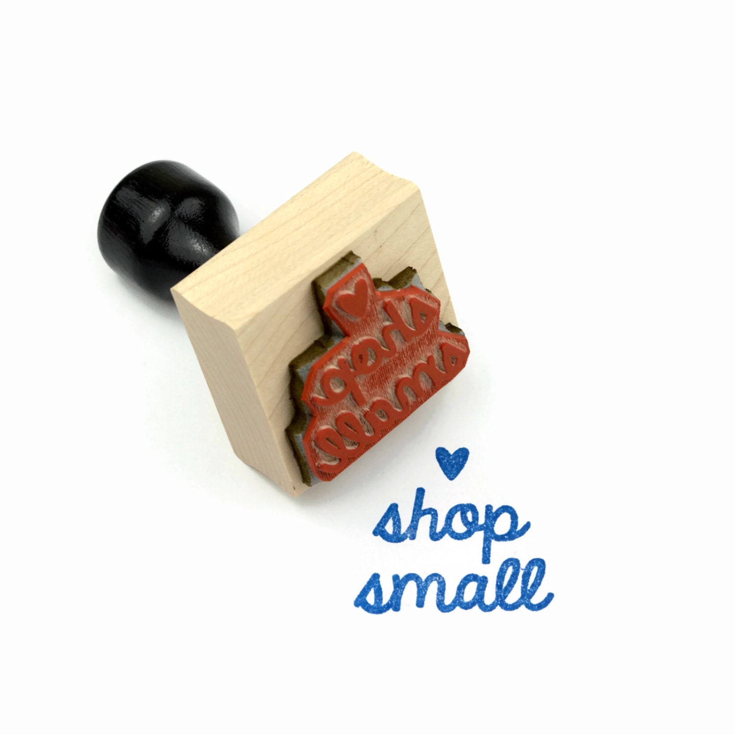 Shop Small Stamp Wood Mounted Rubber Stamp Small by creatiate