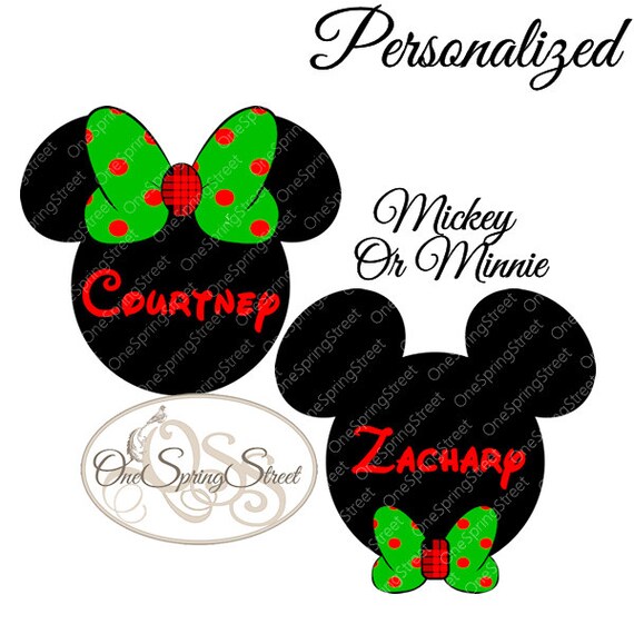 DISNEY Christmas Iron On Transfer Personalized by OneSpringStreet