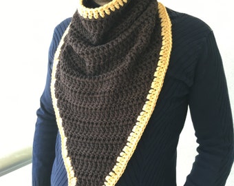 Crochet Scarf / Mens Scarf / Crochet Cowl Scarf / Men Cowl Scarf / Infinity Scarf / Knit Scarf / Mens Scarf