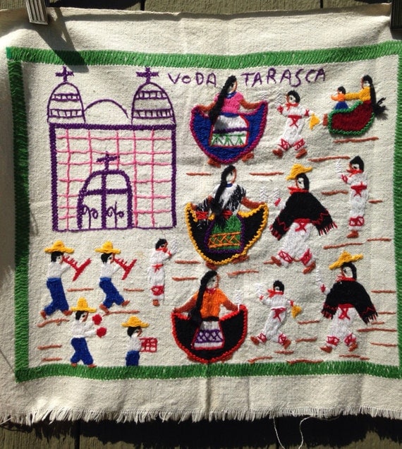 Mexican Embroidered Wall Hanging