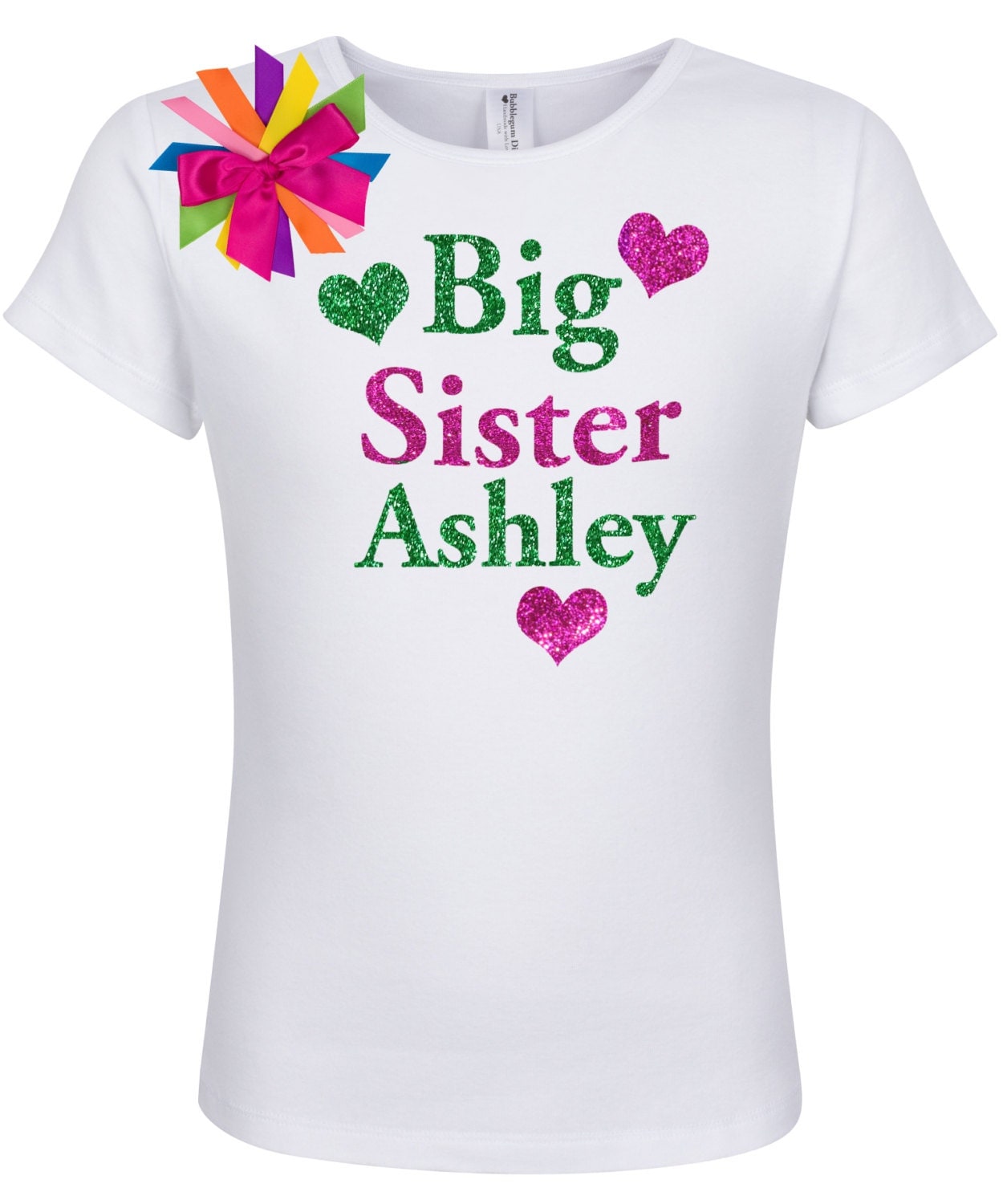 big sister monogram shirt