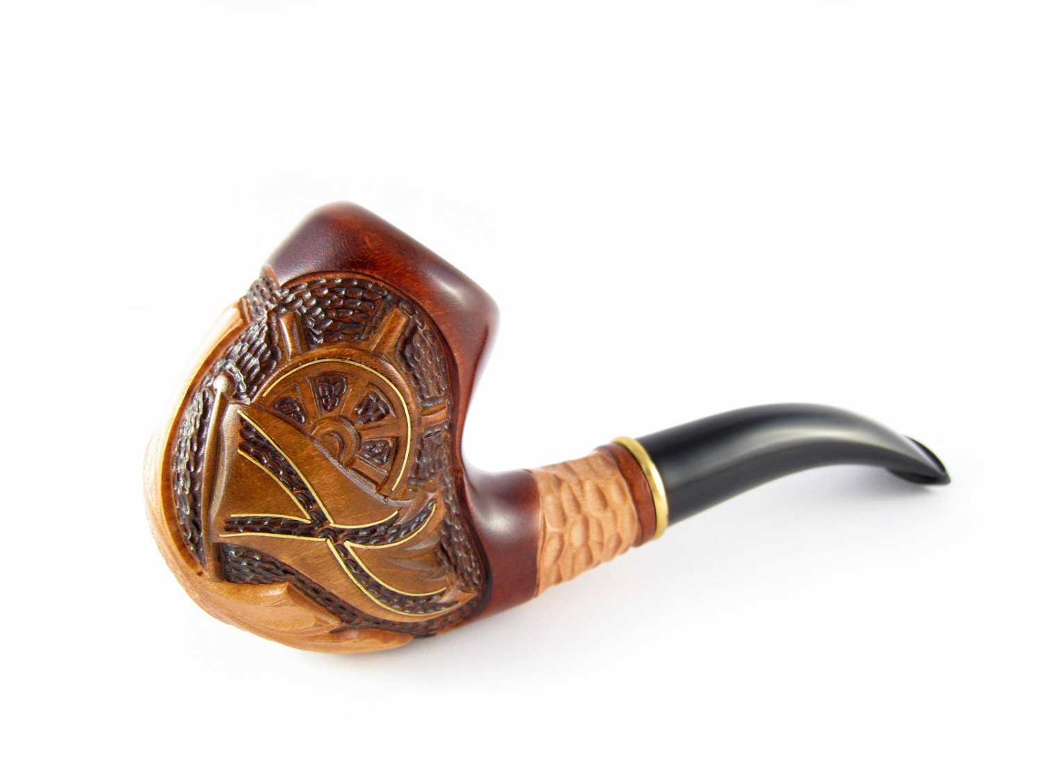 Pipe Handcrafted Tobacco Smoking Pipepipes Handcarved Marine