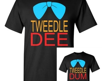 Tweedle Dee ~ Tweedle Dum ~ Alice in Wonderland ~ Couple Shirts ~ Best Friends ~ Couples Tshirt Set ~ Best Friend Shirts ~ Best Friends Set