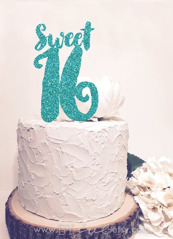 Download Sweet 16 cake topper Sweet sixteen Party Chic Birthday