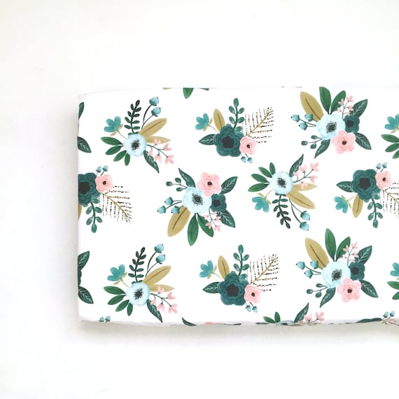 Changing Pad Cover Teal Bouquets. Change Pad. Changing Pad. Minky Changing Pad Cover. Floral Changing Pad Cover. Changing Pad Girl.