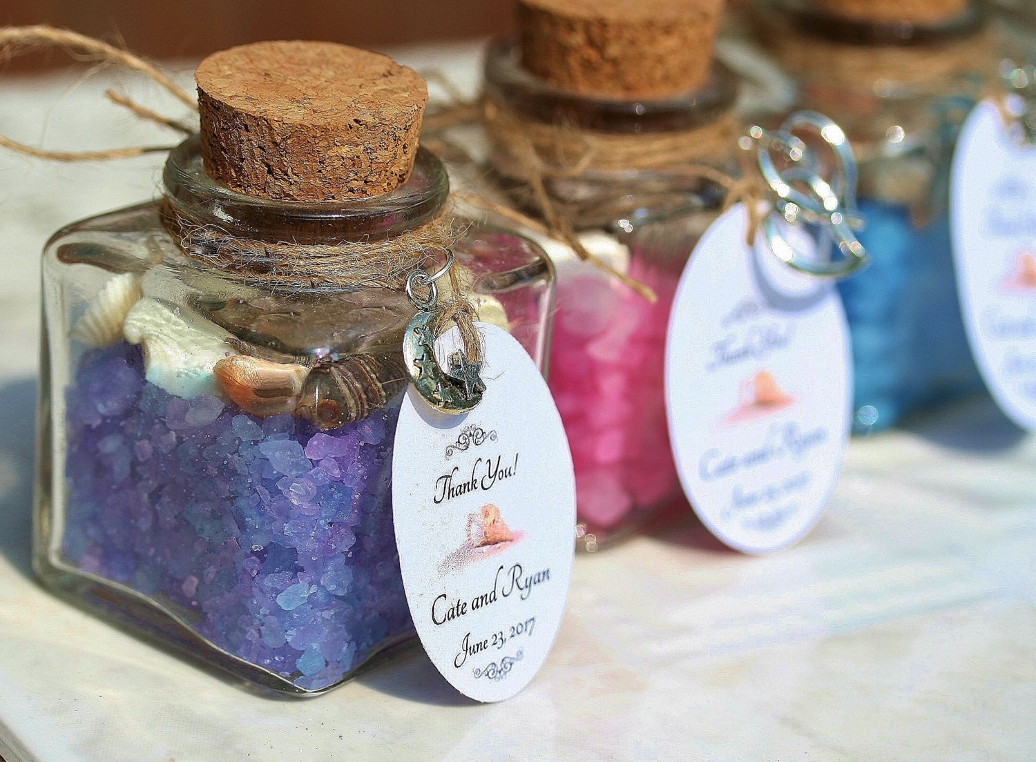 8 Bath Salt Favors Beach Wedding Favor Baby Boy Shower Baby