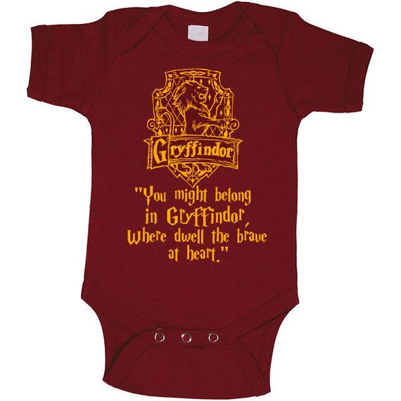 Gryffindor House Sloagan Baby Onesie / Harry Potter Baby