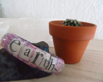 Earth Warrior, Eco Bracelet, paper mache bracelet