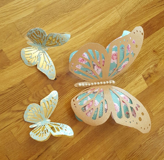 3D Butterflies Nursery Decor, Butterfly Decor, Butterfly Paper Craft, Shabby Chic, Vintage, Il_570xn