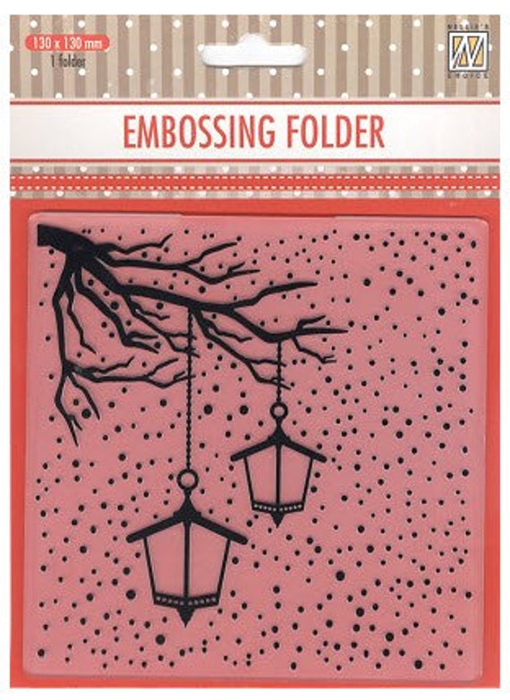 Nellie's Choice Embossing Folder Snowy Scene With