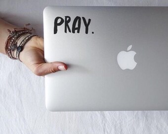 Pray 4 - Laptop Decal - Macbook Decal - Laptop Sticker - Macbook Sticker - Car Decal - Car Sticker - Pray Decal - Prayer Decal - Religion