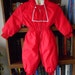 Vintage 1960's Red Toddler Girls' Snowsuit