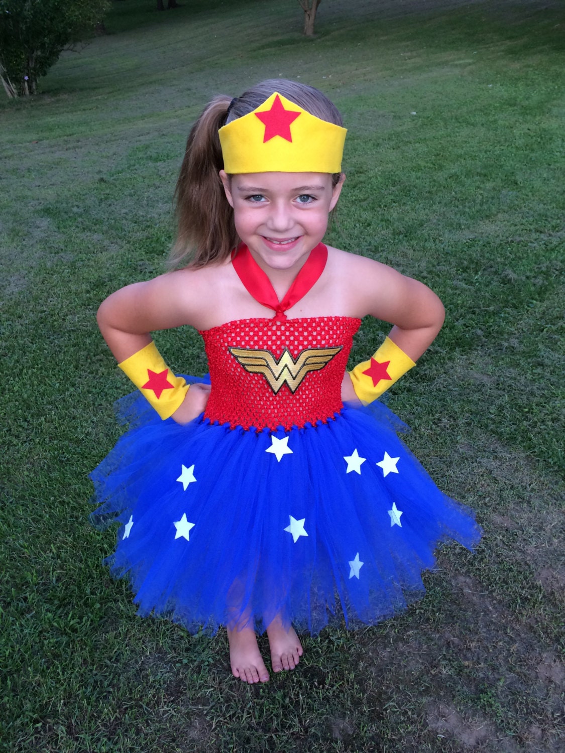 Wonder Woman costume tutu dress. FREE SHIPPING Great for