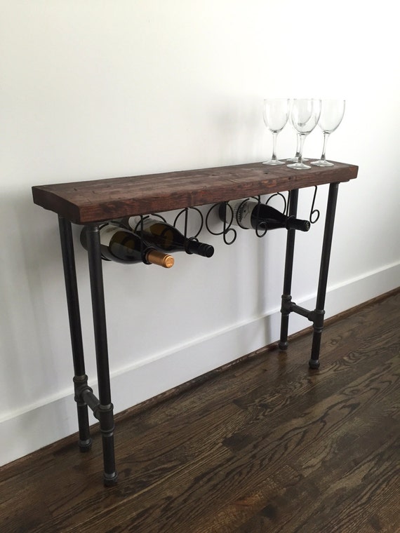 The Reserve Wine Rack Console Table Reclaimed by arcandtimber