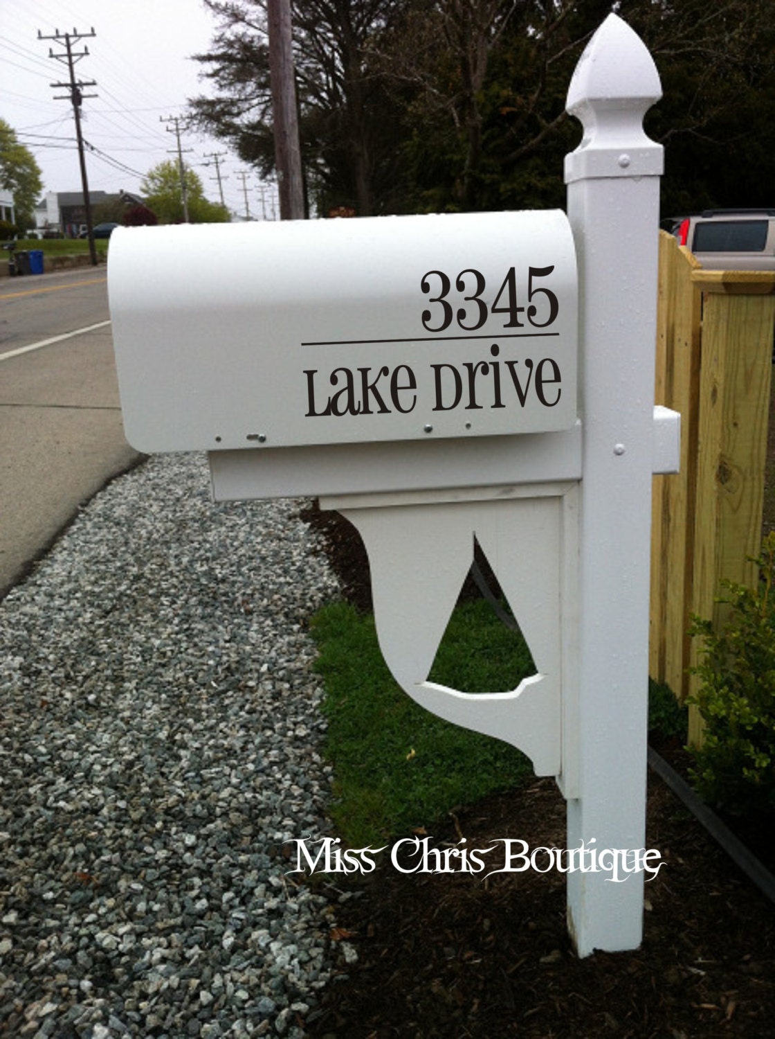 Mailbox Decal Custom Vinyl Mailbox Address Numbers with