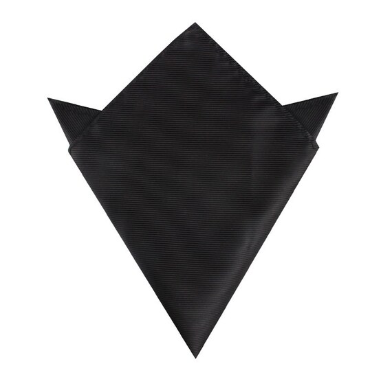 Men's Suit Handkerchief Black Line Pocket Square X526PS