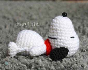 Snoopy Kawaii crochet amigurumi doll · Handmade Crochet toy plush