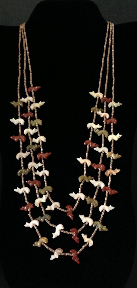 stone Indian necklaces fetish