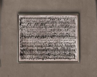 Sheet Music Art : Vintage 1800s Tribute to Music - Sheet Music Art print poster