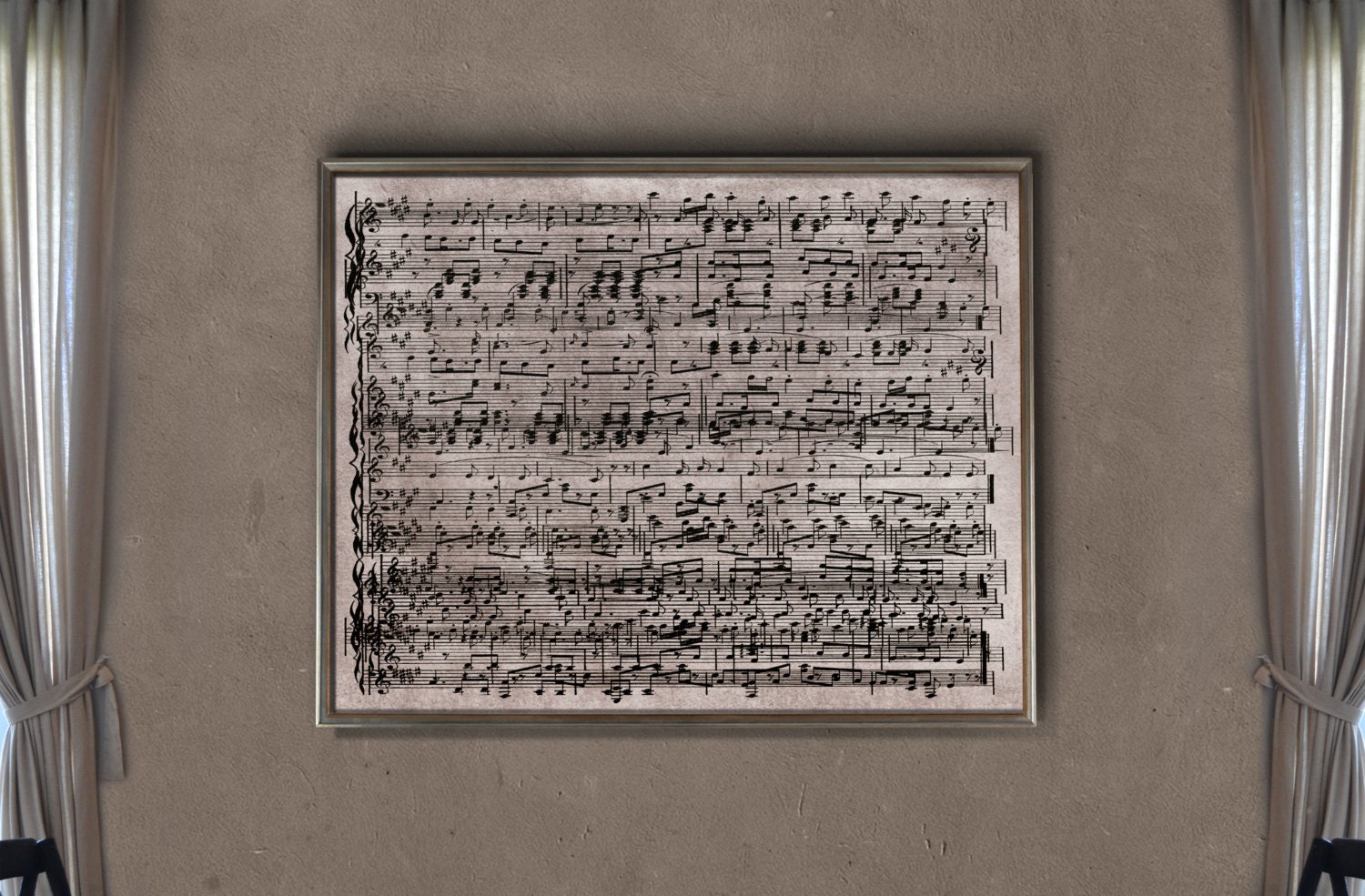 Sheet Music Art Vintage 1800s Tribute to Music Sheet Music