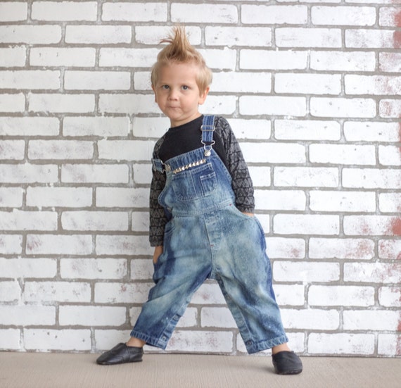 Moonshine Overalls Toddler Kids Overalls Bleached