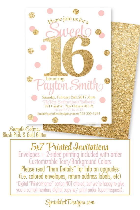 Sweet 16Th Invitations Printable 5