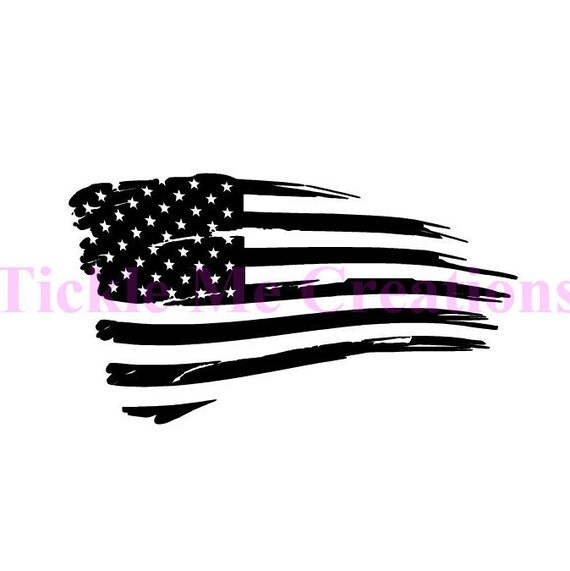 American Flag Decal American Flag Wall Art by TickleMeCreations