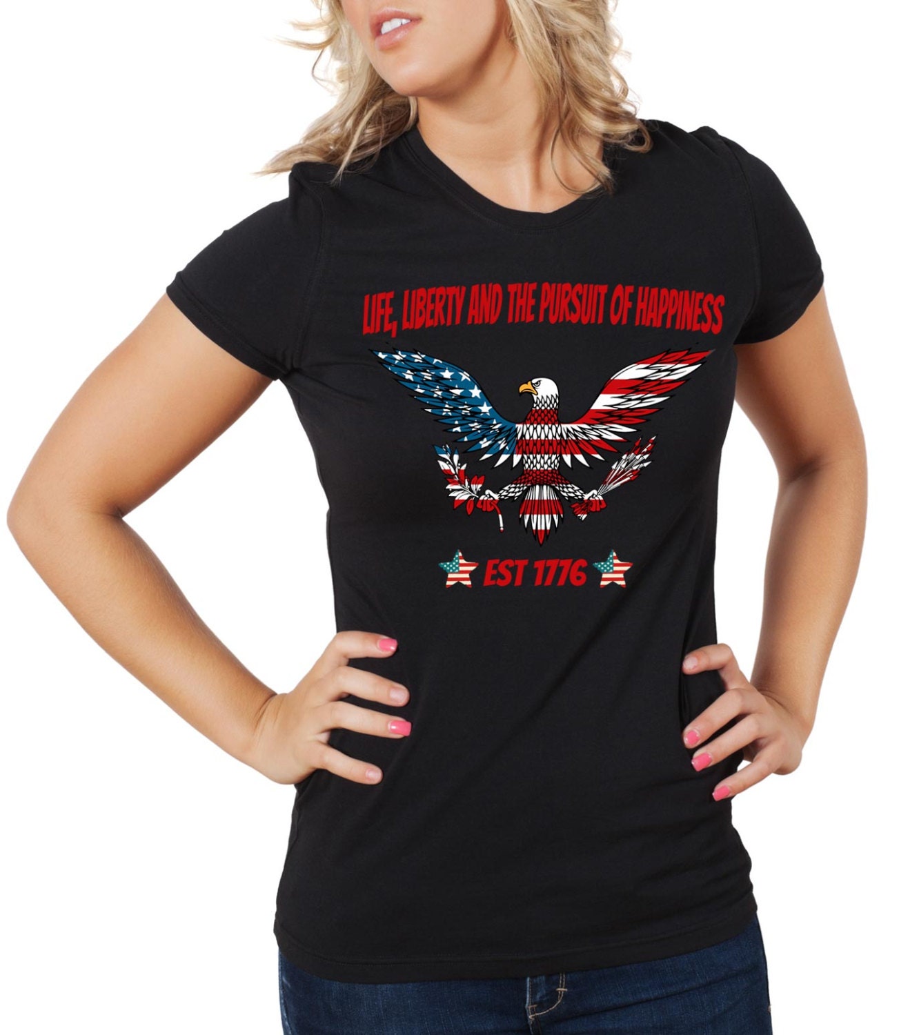 4th July Woman T-Shirt Independence Day Tee Shirt