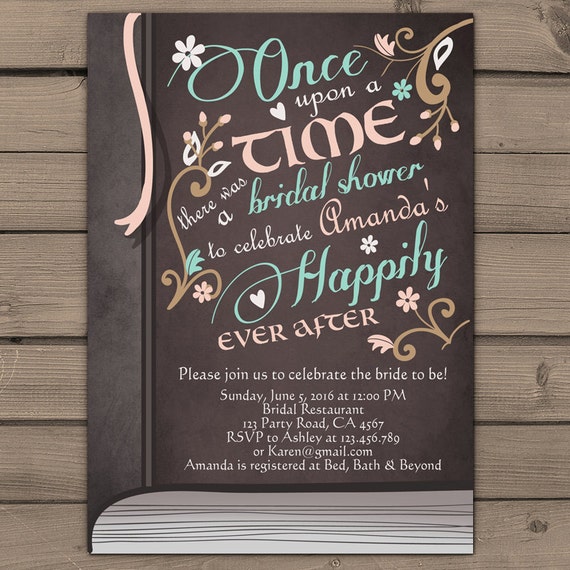 Once Upon A Time Bridal Shower Invitations 9