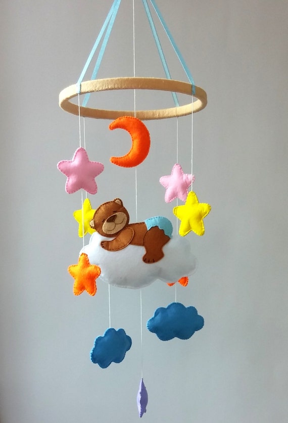 Bear Baby mobile Nursery mobile Baby crib mobile Baby by ZooToys