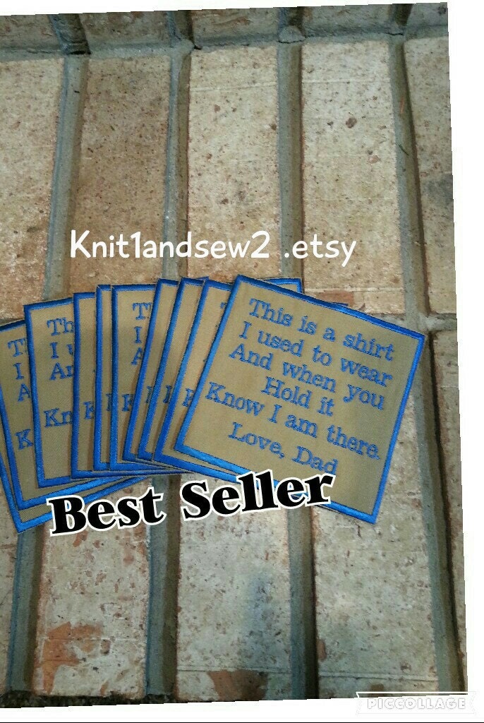 Memory Shirt Pillow PATCH Embroidery Memory shirt pillow