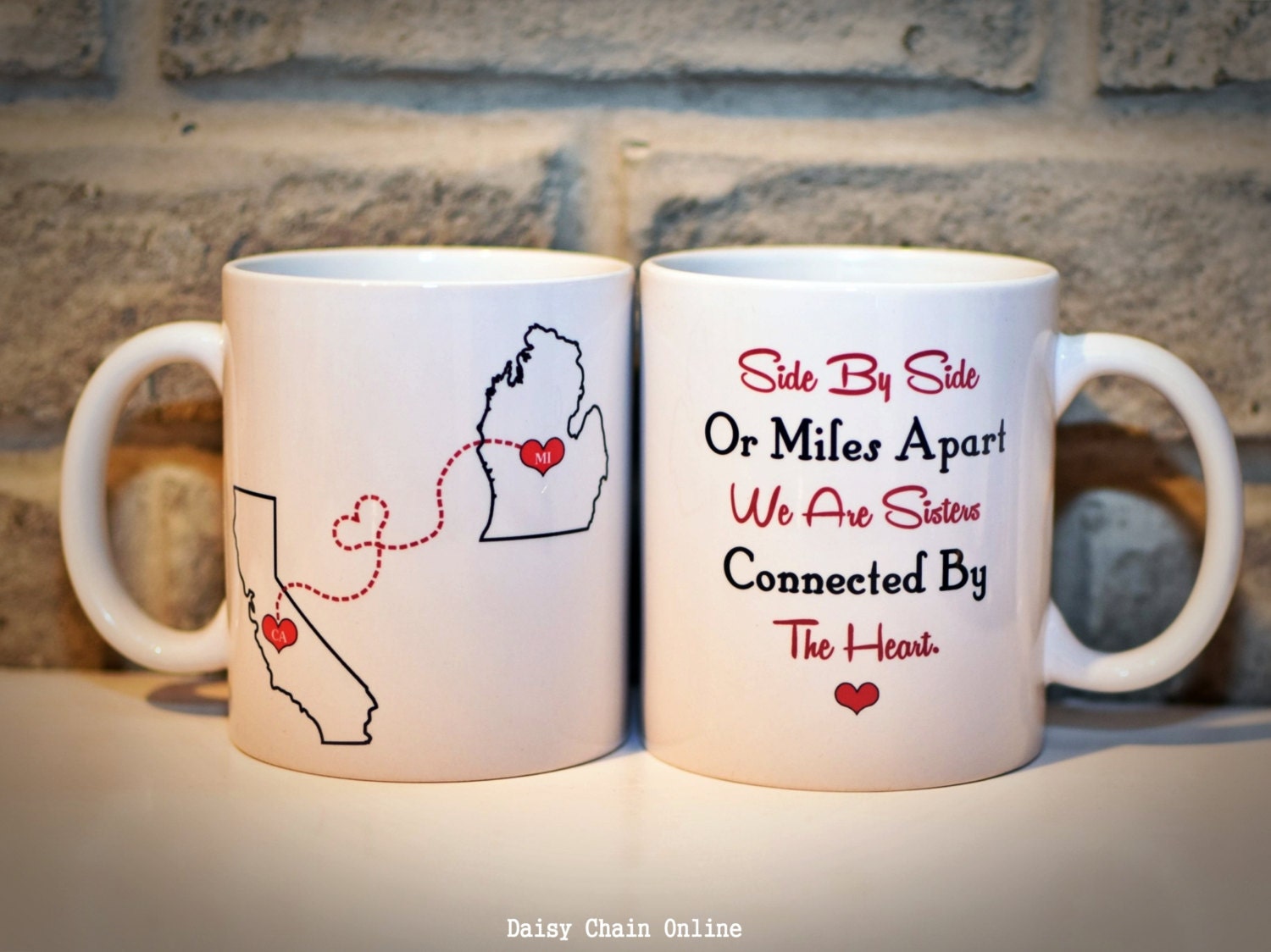 Custom State Coffee Mug  Best Friends Mug  Personalized Mug 