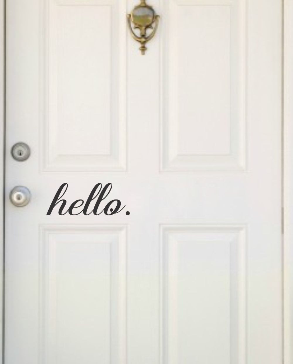 Hello Vinyl Decal Door Decor Hello Door Decal Front Door Decal