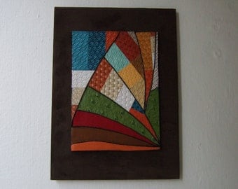 Arc original mixed media collage wall art