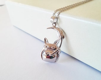 Totoro Necklace made with sterling 925 silver