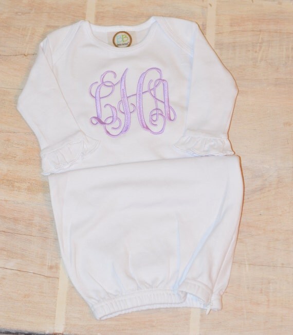 baby gowns monogram baby baby gown monogrammed baby gown