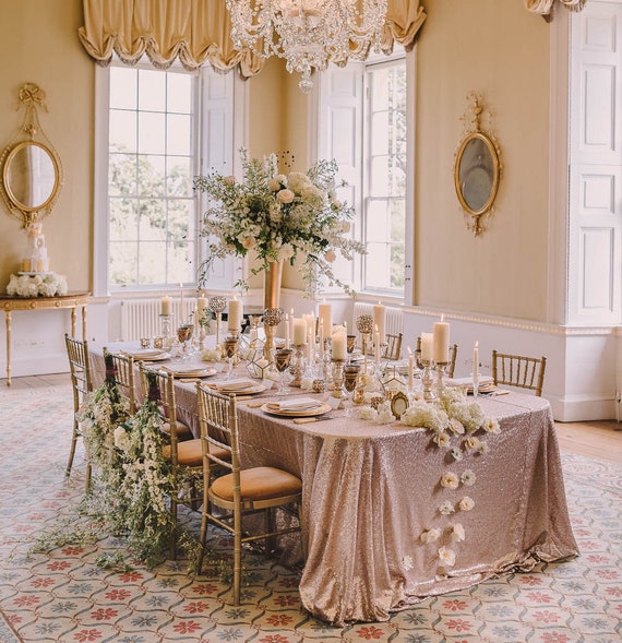 Champagne Sequin Tablecloth