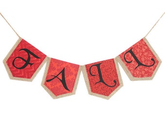 FALL BANNER Burlap Banner Custom Banners Welcome Sign Welcome Home Banners and Signs Welcome Fall Bunting Autumn Banner Fall Colors