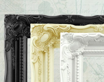 Shabby Chic Picture Frame Ornate Frame Vintage Style Frames White Frame French Frame Country Cottage Baroque Frame 8x10 frame Farmhouse